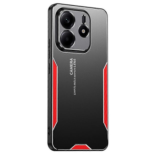 For Xiaomi Redmi Note 14 4G (163.25x76.55x8.16mm) Phone Case Aluminium Alloy TPU PC Back Cover - Blu