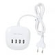 thumbnail image 1 of Cargador USB de 4 puertos para oficina en casa, cargadores inteligentes universales para teléfonos móviles de escritorio, 2,4 A, 100-240V (enchufe de la UE), 1 of 12