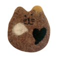 thumbnail image 1 of Creative Cartoon Animal Wool Tea Handmade Cute Anti Scald Water Cup Mat Pad Placemat For Table Kitchen Decoration （Cat Face Style）, 1 of 5
