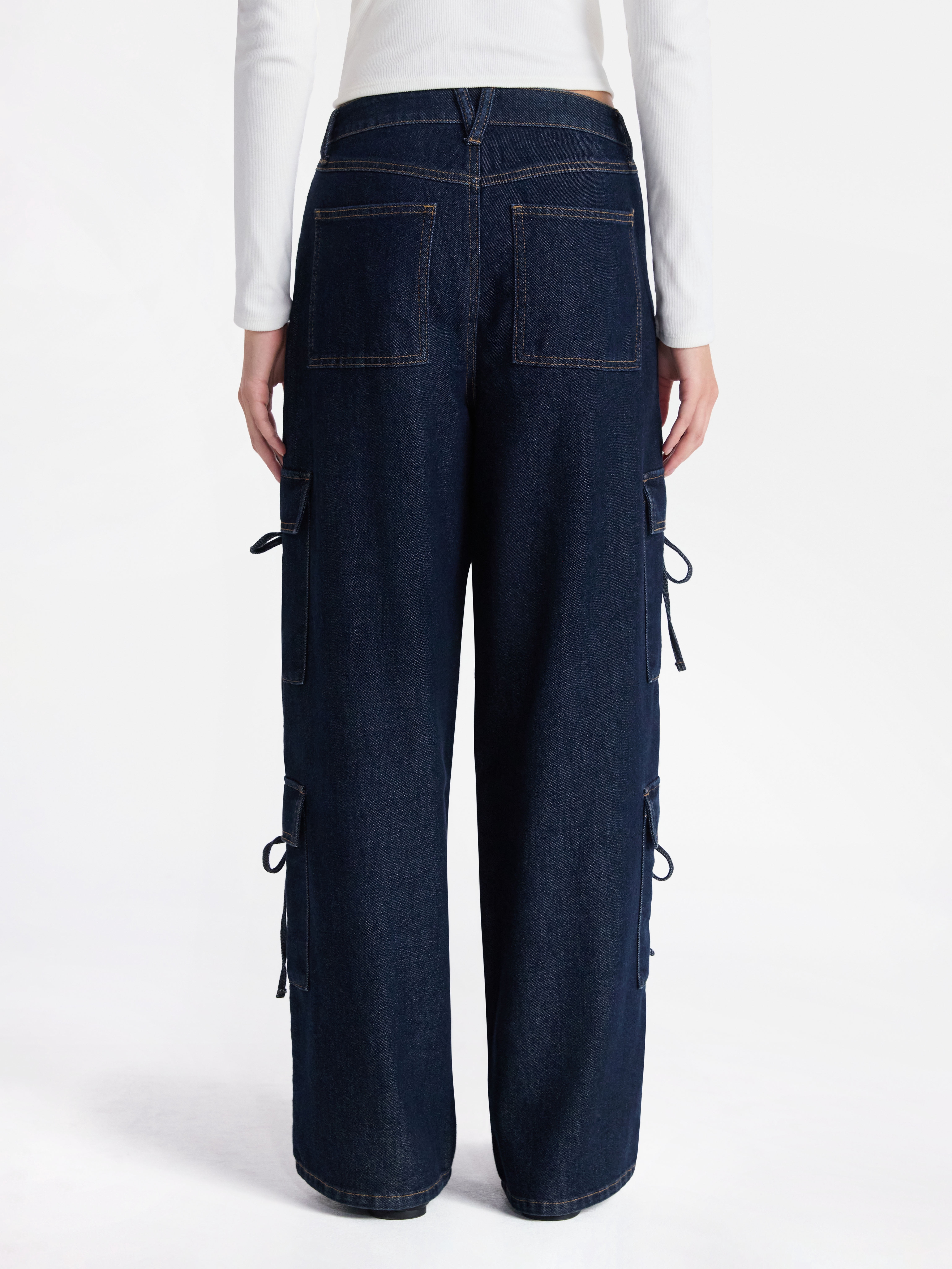 No Boundaries Bow Cargo Jeans, 30.5'' Inseam, Women's Sizes 00-18