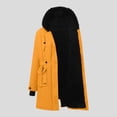 thumbnail image 3 of Gibobby Chaquetas gruesa sólida Diario Abrigo de invierno Cuello de solapa Chaqueta de manga larga Vintage Espesar Abrigo Chaqueta Cálido Con capucha Grueso Acolchado Prendas (Dorado, L), 3 of 4