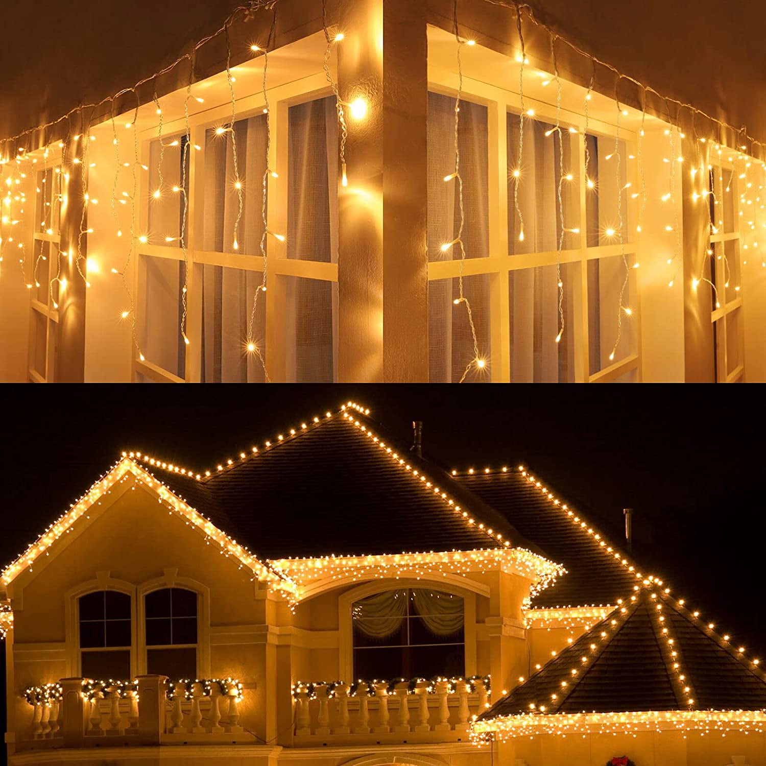 Icicle String Drops Waterproof Outdoor Christmas Light Led Curtain Garden Lights 