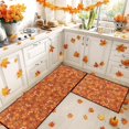 thumbnail image 2 of Pumpkin Kitchen Rugs and Mats Non Skid Washable Set of 3, Halloween Country Orange Fall Runner Rug, Autumn Thanksgiving Kitchen Floor Mat Under Sink Mat Throw Rug for Doormat, 2 of 6