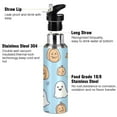 thumbnail image 3 of Yayeee 20oz Double Wall Stainless Steel Water Bottle with Flip Straw, Blue Halloween Ghosts, 3 of 7