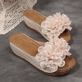 thumbnail image 6 of Bxsruta Women's Floral Wedge Mules with Heel and Cushioned Footbed for Casual Summer Wear, 6 of 8