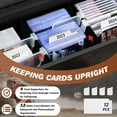 thumbnail image 4 of Trading Card Display, 3-Tier Trading Card Storage with Custom Drawer, Wood Graded Card Display with Card Supporters and Dividers, Sports Card Display Case for Card Game Collection (Black), 4 of 7