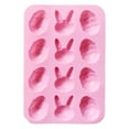 Easter Bunny Silicone Eggs Chocolate Cake Soap Baking Ice Tray Mould