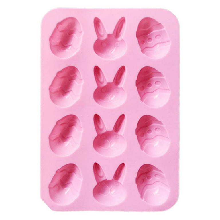 Bunny Holding Egg Cake Pan 3D Shape, BPA Free and Non-Stick Rabbit