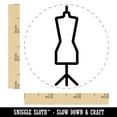 thumbnail image 2 of Dress Mannequin Form Sewing Self-Inking Rubber Stamp Ink Stamper - Pink Ink - Small 3/4 Inch, 2 of 7