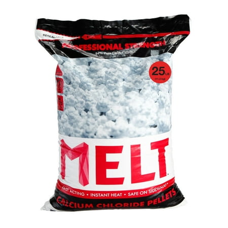 25 lb. MELT Professional Strength Calcium Chloride Pellets Ice Melter - Re-Sealable