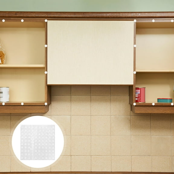 IBASETOY 100Pack Self Adhesive Dots for Visually Impaired with Clear Silicone Design