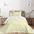 thumbnail image 3 of Ambesonne Floral Quilted Bedspread Set 2 Pcs, Spring Daisy Blossoms, Twin Size, Yellow White, 3 of 6