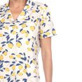 thumbnail image 5 of White Mark Women's Short Sleeve & Pants Tropical Pajama Set, 5 of 5