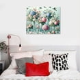 thumbnail image 5 of JEUXUS Flowers Wall Art White Floral Canvas Picture Rose Hydrangea Wall Decor Bird Print Blue Painting Contemporary Artwork Living Room Bedroom Kitchen Home Decor Framed Ready to Hang, 5 of 6