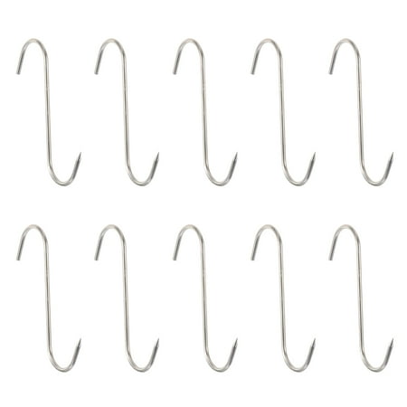 

NUOLUX Meat Hooks Hook Butcher Sausages Hangers Bbq Hooks Poultry Cooking Processing Bacon Sausage Hanging Smoker Hanger Pork
