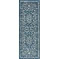 thumbnail image 3 of Traditional 2x8 Area Rug (2'7'' x 7'3'') Oriental Navy, Gray Indoor Runner Easy to Clean, 3 of 7