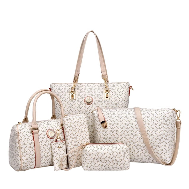 6 piezas de bolsos Set Totes Satchels Bag Bolsos de hombro Key Zulema Bolsos de hombro Monedero Clutch