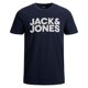 thumbnail image 3 of Jack & Jones Camiseta para Hombre, Pack de 3 - JJECORP LOGO TEE O-NECK, estampado con logo, algodón Negro/Azul marino/Blanco S (Small), 3 of 4