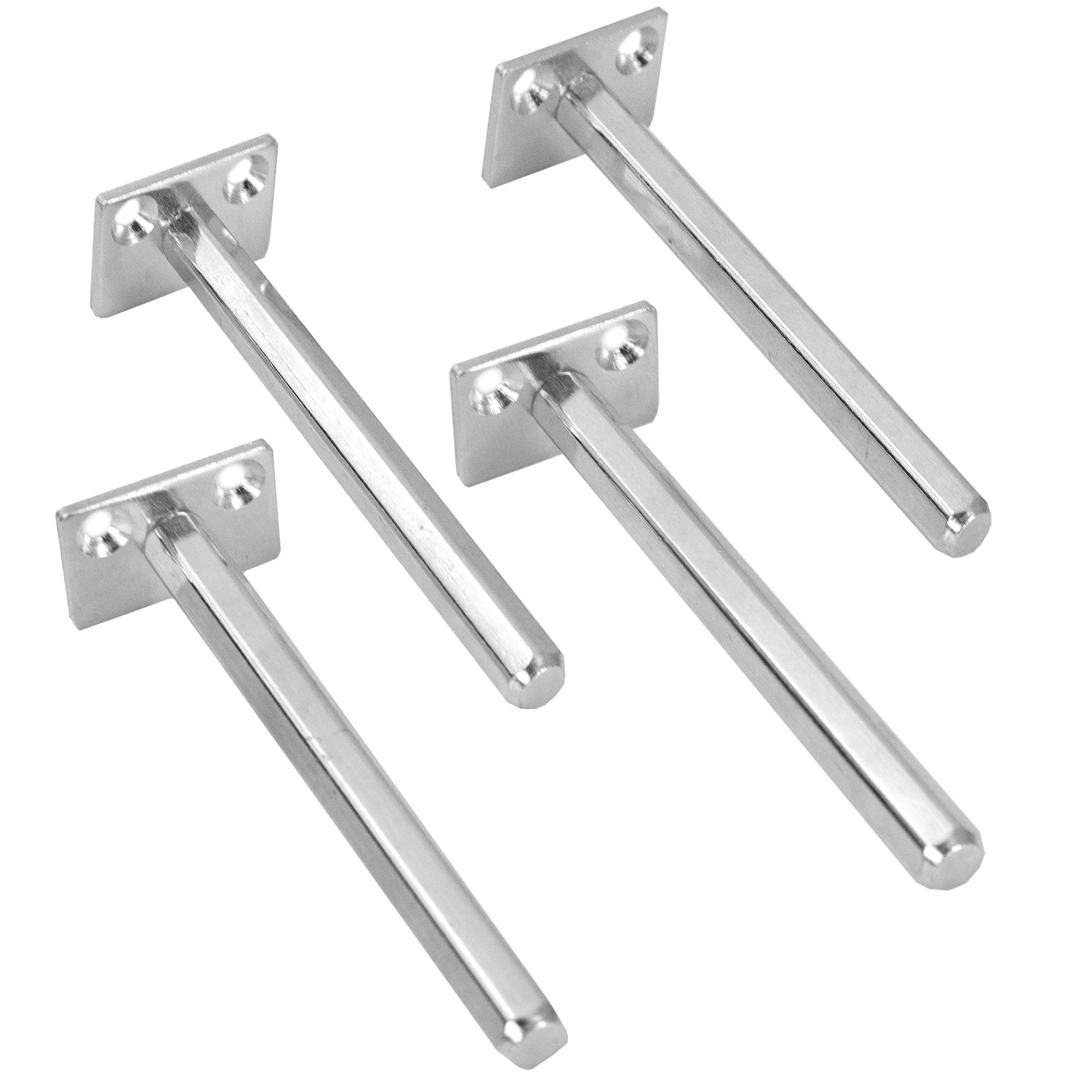 Heavy Duty Floating Shelf Support for Wall Mounted Decoration Cabinet Furniture Shelf Support Floating Shelf Brackets 4pcs Stainless Steel Invisible Shelf Supports 3 T Bracket with Screws Hidden