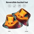 thumbnail image 3 of Kll Colorful Flower Chameleon Bucket Hat for Women Men Packable Travel Beach Sun Hat Outdoor Rave Accessories Reflective Fisherman Cap, 3 of 6