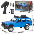 thumbnail image 2 of RC Truck RC Car for Kids 2.4GHz Rock Crawler 1 12 Full Scale Cherokee 4WD Off-Road Remote Control Car with Signal LED Lights 1200mAh USB Rechargeable RC Car Toy for Boys, 2 of 10