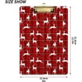 thumbnail image 3 of FMSHPON Christmas Reindeer Tartan Plaid Buffalo Clipboard Hardboard Wood Nursing Clip Board and Pull for Standard A4 Letter 13x9 inches, 3 of 5