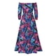 thumbnail image 5 of Sunloudy Vestido de manga larga casual para mujer, estampado a la moda, cuello de barco, vestido largo con cinturón Sunloudy  moda, 5 of 8