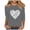 Gray, variant on Business Casual Tops for Women Women's 3/4 Length Sleeve Tops Plus Size Women Crew Neck T Shirt Oversized Tshirts for Women Spring
