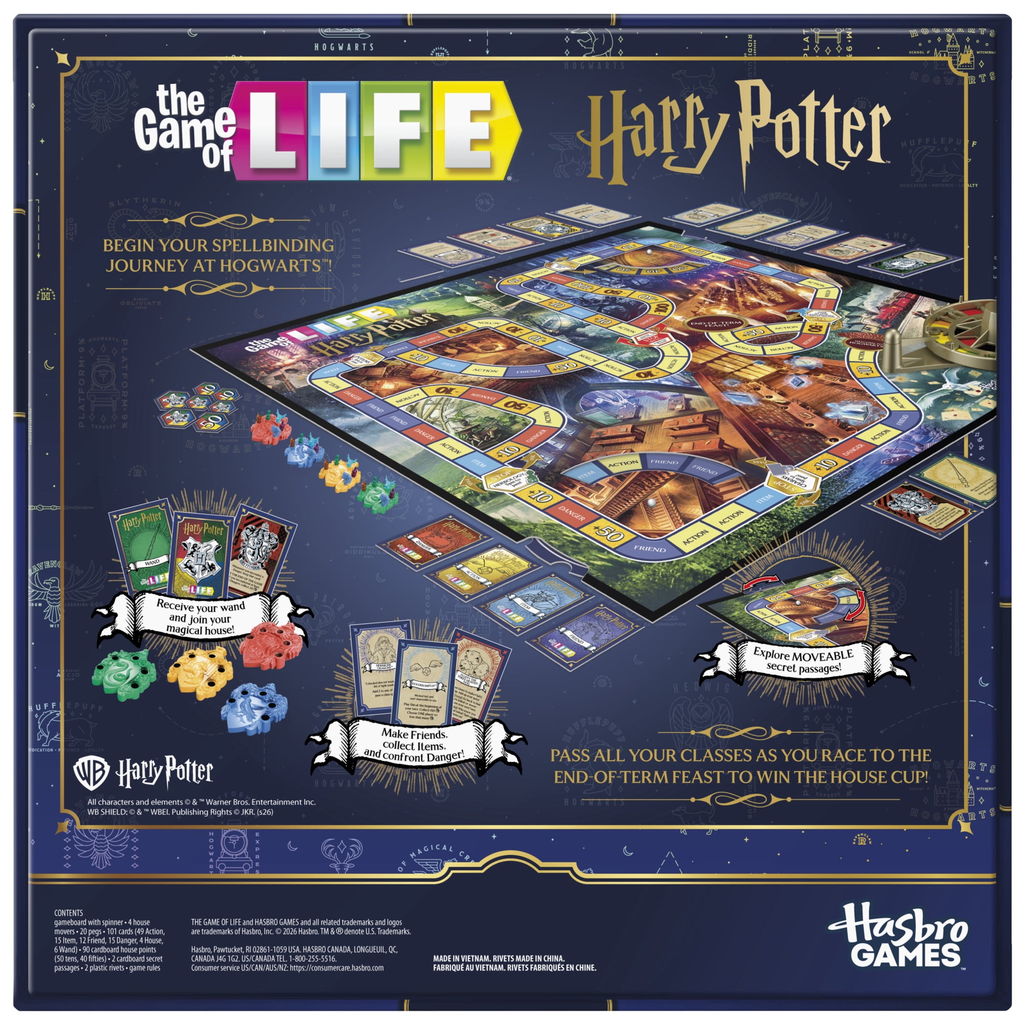 The Game of Life HARRY POTTER Edition Board Game, Family Games for Kids, Teens, Adults, 8+
