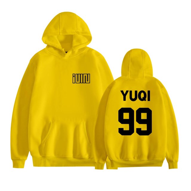 Chandail à Capuche Graphique iU-LZ pour Unisexe Chandail-Over Tendance,S,Jaune