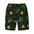 thumbnail image 4 of Lsque Mens Swim Trunks St. Patrick's Day8 Pattern - Bathing Suit Compression Liner - Beach Swim Shorts Swimwear - (S-3XL) - Stretch Quick Dry -Large, 4 of 9