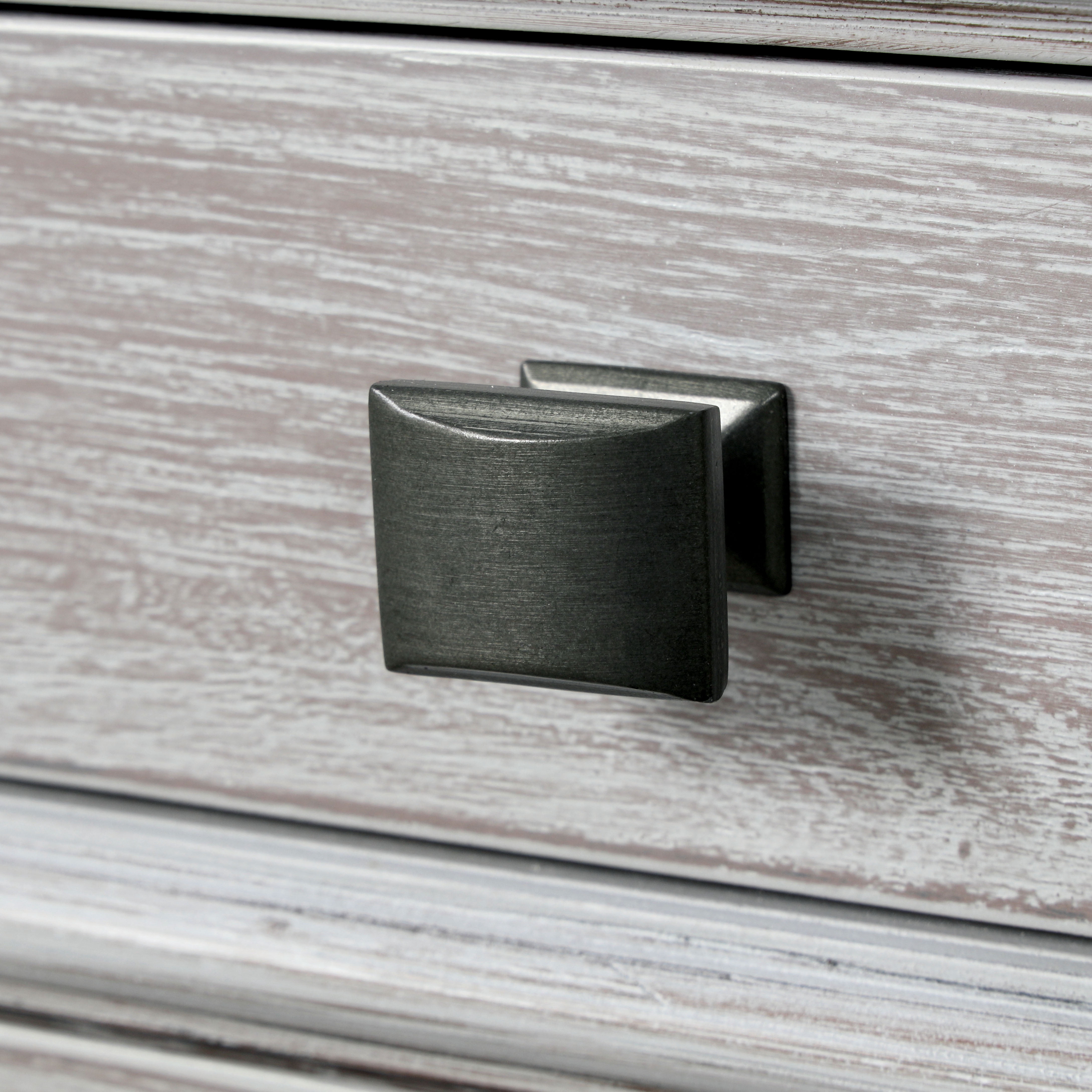 Furniture of America Elandra Transitional 3-Drawer Solid Wood Adult Nightstand, Weathered Gray