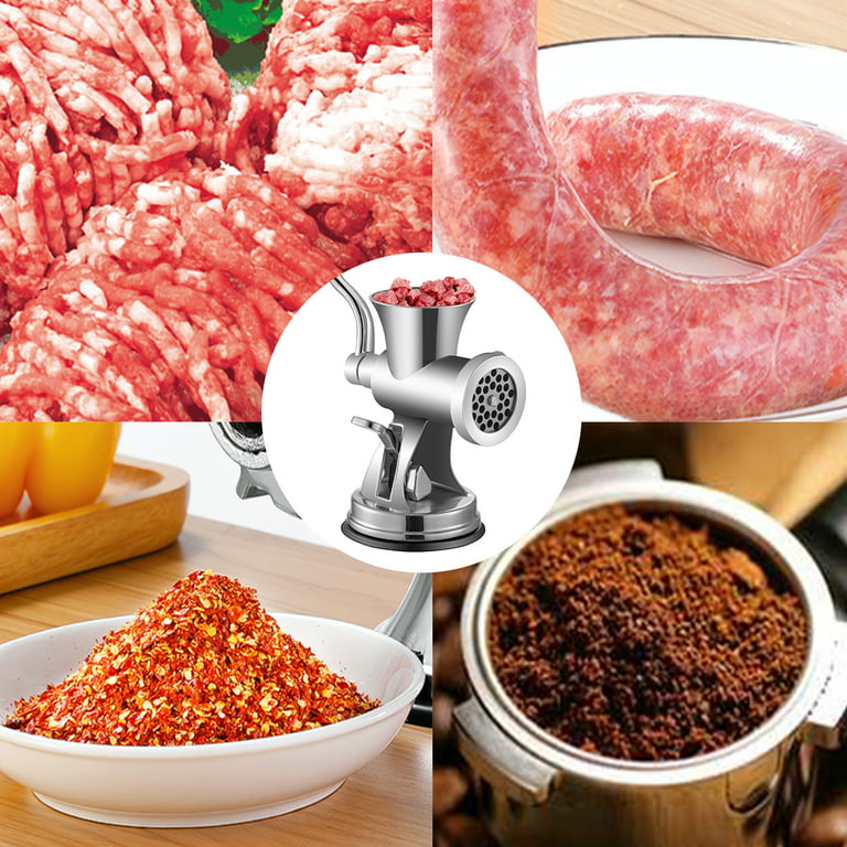 Manual Sausage Stuffer, Multi-functional Hand Crank Meat Grinder