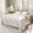 White, variant on Einfach King Bed Frame, Metal Platform Bed with Vintage Headboard, No Box Spring Needed, Heavy Duty, Black