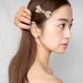 thumbnail image 4 of OUNONA 2Pcs Lightweight Rhinestone Hair Barrettes with Fake for Stylish Hair Decoration, 4 of 6