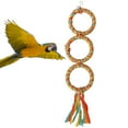 thumbnail image 4 of Parrot Swing Cotton Rope Round Decorative Bird Circle Swing Parrot Ring Perch, 4 of 6