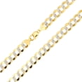 thumbnail image 6 of Nuragold 14k Real Yellow Gold Solid Cuban Curb Link 12.5mm Diamond Cut Pave Chain Bracelet (8"-9") Two Tone Italian Jewelry for Men, 6 of 9