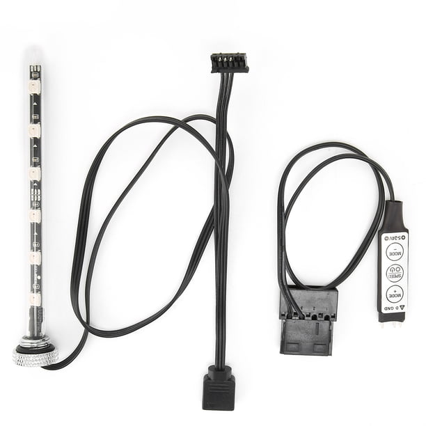 Luz de acuario ajustable a todo color RGB, luz de tanque de refrigeración por agua para computadora, lámpara de tubo LED