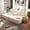 Beige, variant on YWEN Double Chaise Lounge Indoor, Oversized Boneless Couch, Plush Corduroy Floor Chair with Side Pocket, Adjustable Armrest, Upholstered Loveseat Sofa Bed for Living Room, Balcony