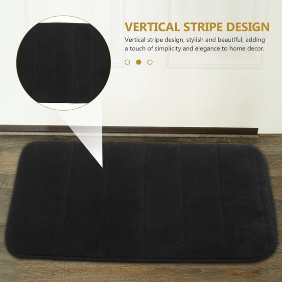 OULII Memory Foam Coral Fleece Bathroom Rug Non Slip Thick Soft Bath Mat for Home Bedroom Toilet Decor
