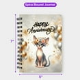 thumbnail image 5 of Happy Anniversary Sphynx Celebrates Wedding Love Family Party Spiral Bound Journal Cat Lover Kitten Owner Gifts Idea 5x7in Spiral Notebook - 01015, 5 of 5