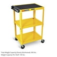 thumbnail image 2 of Luxor Leader 18" x 24" Adjustable Height Metal Utility Cart - Yellow, 2 of 5