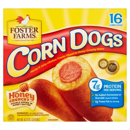 Foster Farms Honey Crunchy Flavor Corn Dogs, 16 count, 42.72 oz