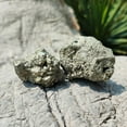 thumbnail image 5 of 3pcs Golden Pyrite Raw Stone - Natural Cubic Chalcopyrite Crystal Cluster, Fool's Gold Specimen for Science Education, Wealth Energy & Mineral Collection (Earth's Metallic Sunflower), 5 of 6