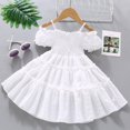 thumbnail image 1 of Robe Décontractée pour Filles Vêtements Roses Été 2023 Nouvelle Robe Princesse Coréenne en Coton Lin Col Rabattu, 1 of 7
