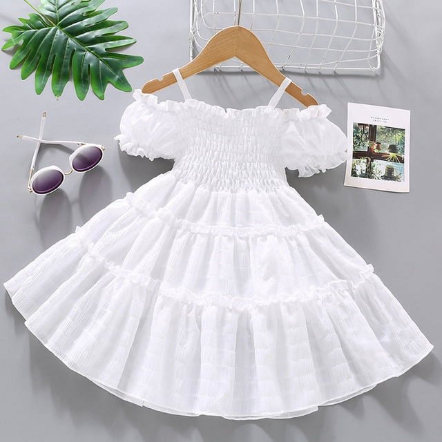 Robe Décontractée pour Filles Vêtements Roses Été 2023 Nouvelle Robe Princesse Coréenne en Coton Lin Col Rabattu