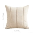 thumbnail image 3 of 18x18 Inch Solid Color Soft Pile Throw Pillow Cover Textured Square Cushion Cover for Sofa and Living Room Decor, 3 of 8