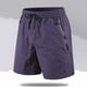 thumbnail image 2 of Mens Trabajo Pantalones Cortos de Moda de Color Sólido Suelto Cómodo Movimiento Cortos de Piernas Rectas para Diario Y Casual, 2 of 5