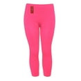 thumbnail image 1 of Gravity Threads Nylon Spandex Womens Capri Leggings, Neon Pink, 1 of 1