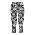 thumbnail image 3 of MKLEKYY Pantalones deportivos para mujer, cómodos y casuales, con detalle de encaje para relajarse en casa, estilo versátil de largo 3/4 para primavera y verano., 3 of 4